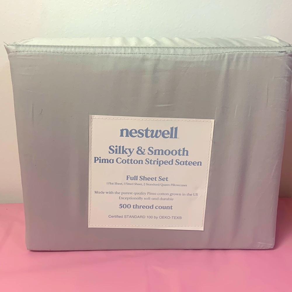 100% cotton 500 thread count full sheet set